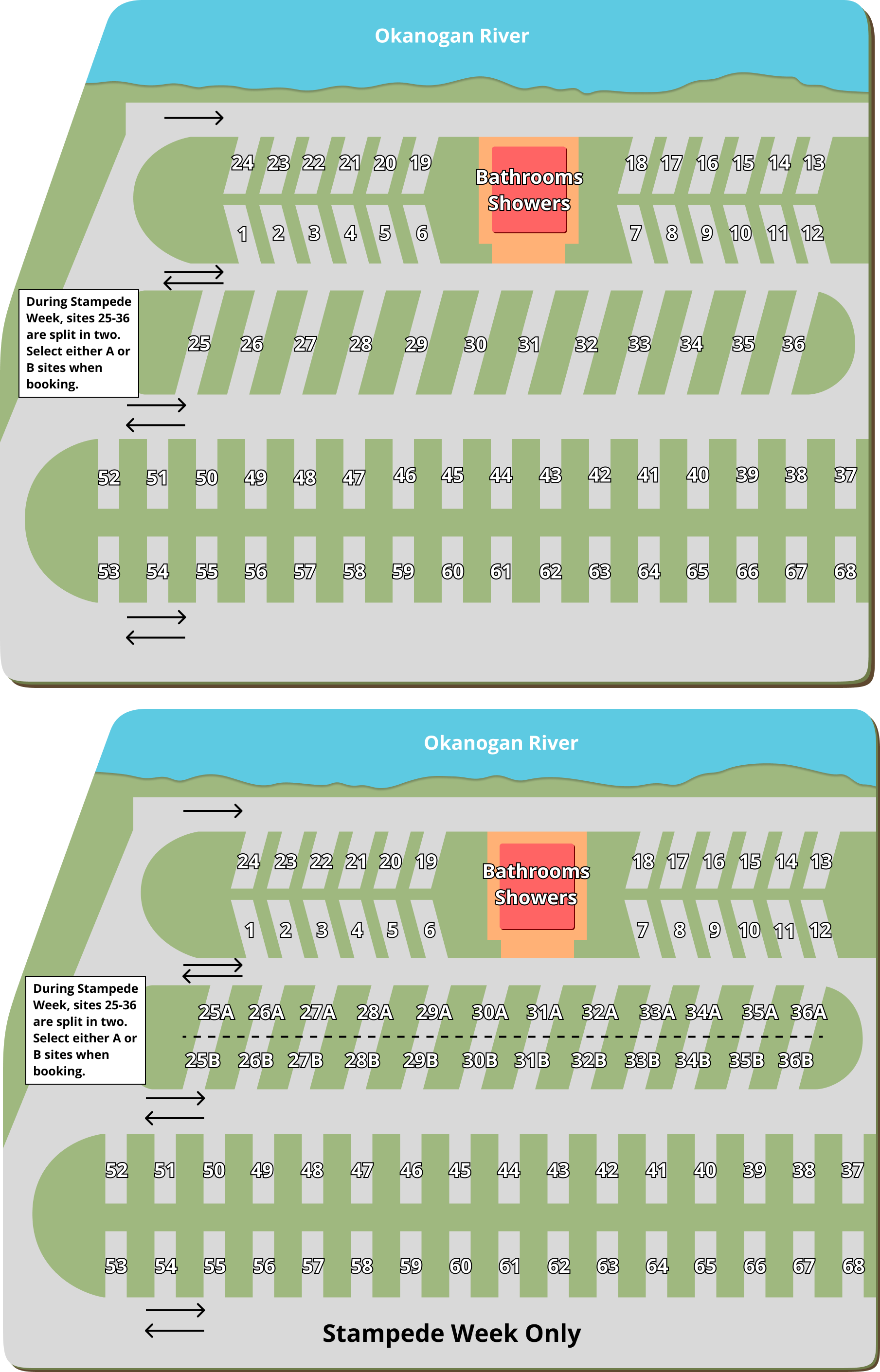 Carl Precht Memorial RV Park and Omak Park Shelter Rentals property map